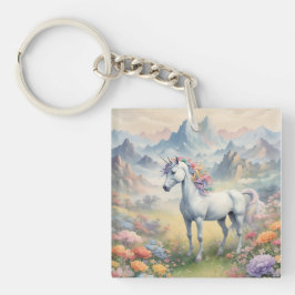 Unicorn Acrylische Sleutelhanger