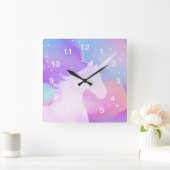 Unicorn - acrylwandklok vierkante klok (Huis)