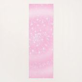 Unicorn Active Whimsical Pink Stars Yogamat (Achterkant)