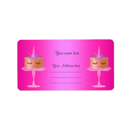 UNICORN-ADRESETIKETTEN DOOR IDODESIGNS ETIKET (Voorkant)