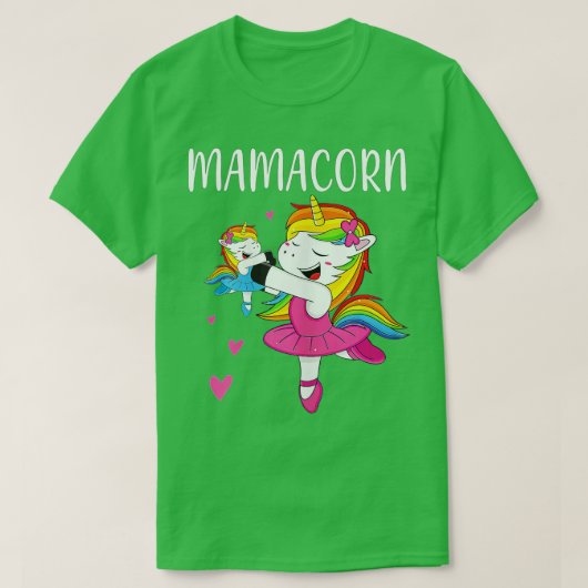 Unicorn Adult Women Mamacorn Unicorm Moeders T-shirt (Design voorkant)