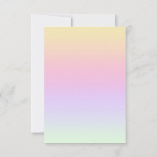 Unicorn African American Princess Baby shower in Kaart (Achterkant)