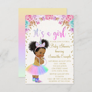 Unicorn African American Princess Baby shower in Kaart