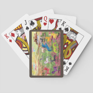Unicorn-afspeelkaarten, standaard-indexgezichten pokerkaarten