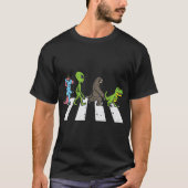 Unicorn Alien Sloth Trex Road Funny Cross T-shirt (Voorkant)