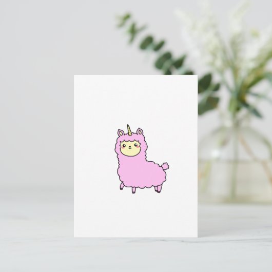 UNICORN ALPACA LLAMA shirten, accessoires, giften Briefkaart (Staand voorkant)