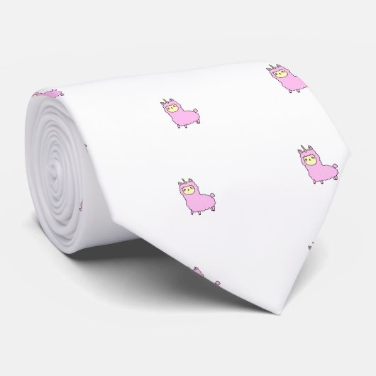 UNICORN ALPACA LLAMA shirten, accessoires, giften Stropdas (Opgerold)