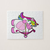 Unicorn als Archer met Bow en Pijl Legpuzzel (Horizontaal)