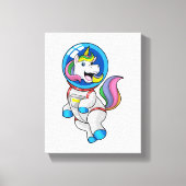 Unicorn als astronaut in de ruimte canvas afdruk (Voorkant)