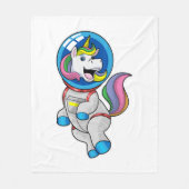 Unicorn als astronaut in de ruimte fleece deken (Voorkant)