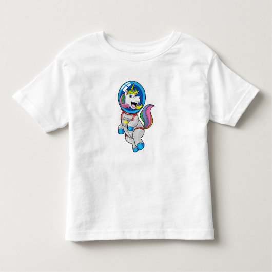 Unicorn als astronaut in de ruimte kinder shirts (Voorkant)