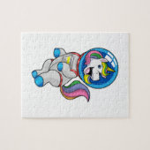 Unicorn als astronaut in de ruimte legpuzzel (Horizontaal)