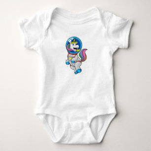 Unicorn als astronaut in de ruimte romper