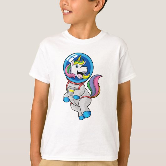 Unicorn als astronaut in de ruimte t-shirt (Voorkant)