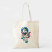 Unicorn als astronaut in de ruimte tote bag (Voorkant)