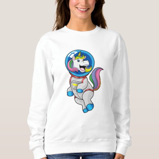 Unicorn als astronaut in de ruimte trui (Voorkant)