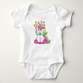 Unicorn als Baby met Pacifier Romper (Voorkant)