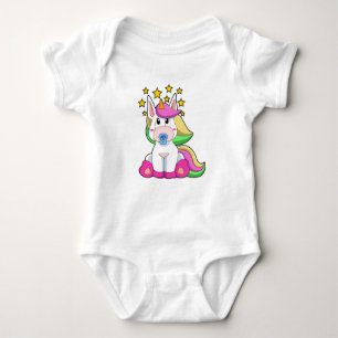 Unicorn als Baby met Pacifier Romper