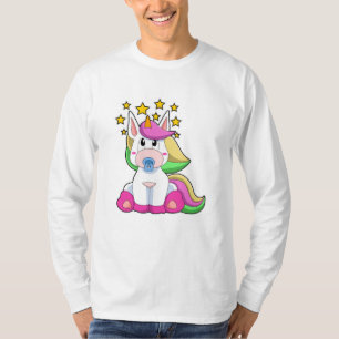 Unicorn als Baby met Pacifier T-shirt