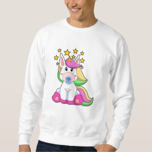 Unicorn als Baby met Pacifier Trui
