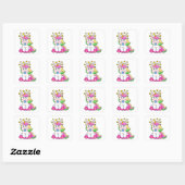 Unicorn als Baby met Pacifier Vierkante Sticker (Vel)
