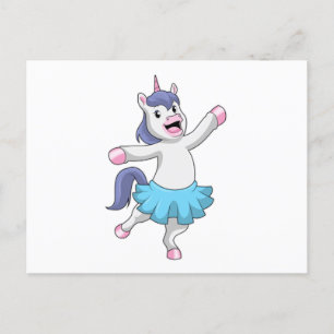 Unicorn als Ballerina in Ballet Briefkaart