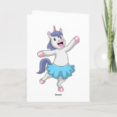 Unicorn als Ballerina in Ballet Kaart (Achterkant)