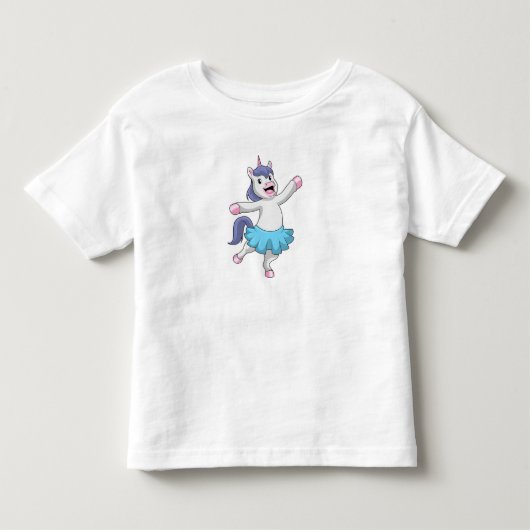 Unicorn als Ballerina in Ballet Kinder Shirts (Voorkant)