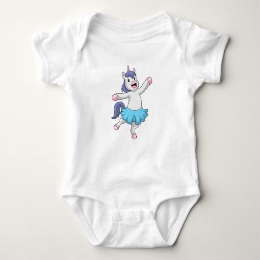 Unicorn als Ballerina in Ballet Romper (Voorkant)