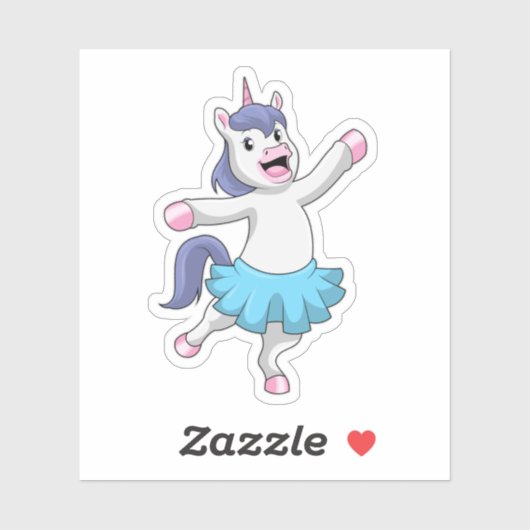 Unicorn als Ballerina in Ballet Sticker (Vel)
