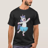 Unicorn als Ballerina in Ballet T-shirt (Voorkant)