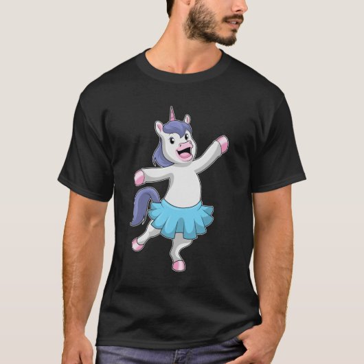 Unicorn als Ballerina in Ballet T-shirt (Voorkant)