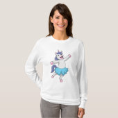 Unicorn als Ballerina in Ballet T-shirt (Voorkant volledig)