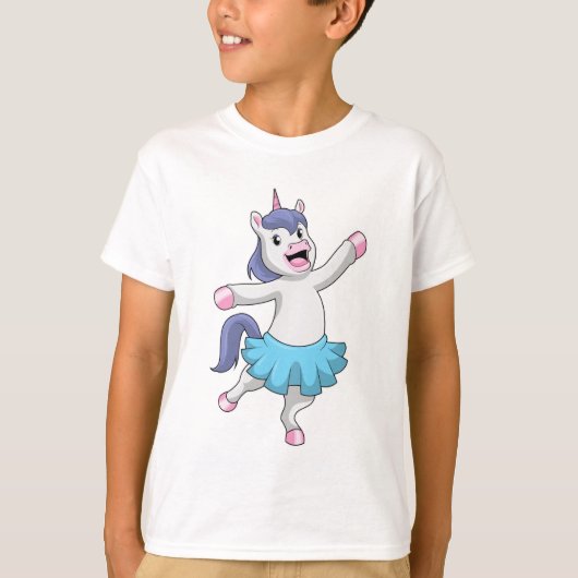 Unicorn als Ballerina in Ballet T-shirt (Voorkant)