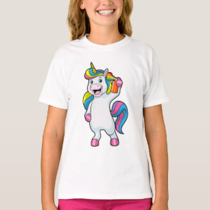 Unicorn als Hairdresser met Hairspray T-shirt