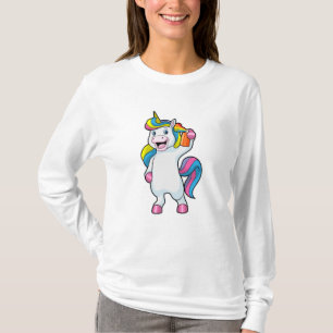 Unicorn als Hairdresser met Hairspray T-shirt