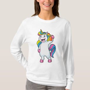 Unicorn als Hairdresser met Hairspray T-shirt