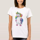 Unicorn als Hairdresser met Hairspray T-shirt (Voorkant)