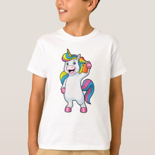 Unicorn als Hairdresser met Hairspray T-shirt