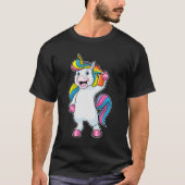 Unicorn als Hairdresser met Hairspray T-shirt (Voorkant)