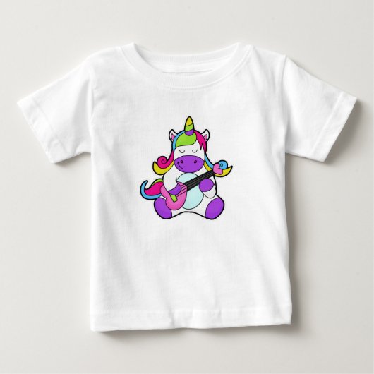 Unicorn als muzikant met gitaar (Voorkant)