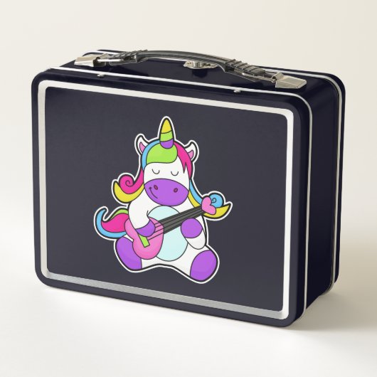 Unicorn als muzikant met gitaar (Achterkant)