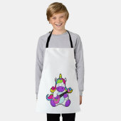 Unicorn als muzikant met gitaar schort (Gedragen)