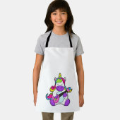 Unicorn als muzikant met gitaar schort (Insitu)