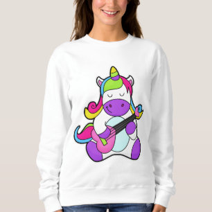 Unicorn als muzikant met gitaar trui