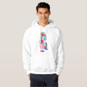 Unicorn als verpleegster hoodie (Voorkant volledig)