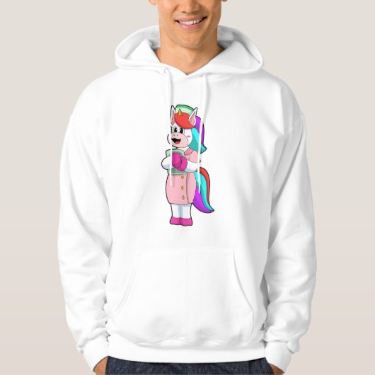 Unicorn als verpleegster hoodie (Voorkant)