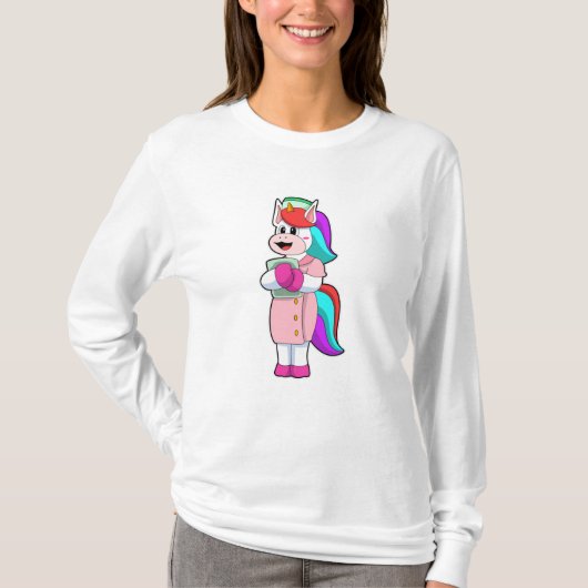Unicorn als verpleegster t-shirt (Voorkant)