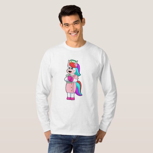 Unicorn als verpleegster t-shirt (Voorkant volledig)