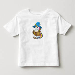 Unicorn als wizard met Boek en Pet Kinder Shirts